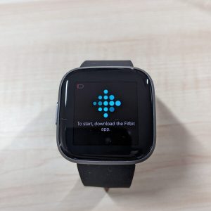 Fitbit Versa 2 Health & Fitness Smartwatch with Heart Rate, Music, Alexa Built-in, Sleep & Swim Tracking, Black/Carbon, One Size (S & L Bands Included) (Renewed) (Used like New)